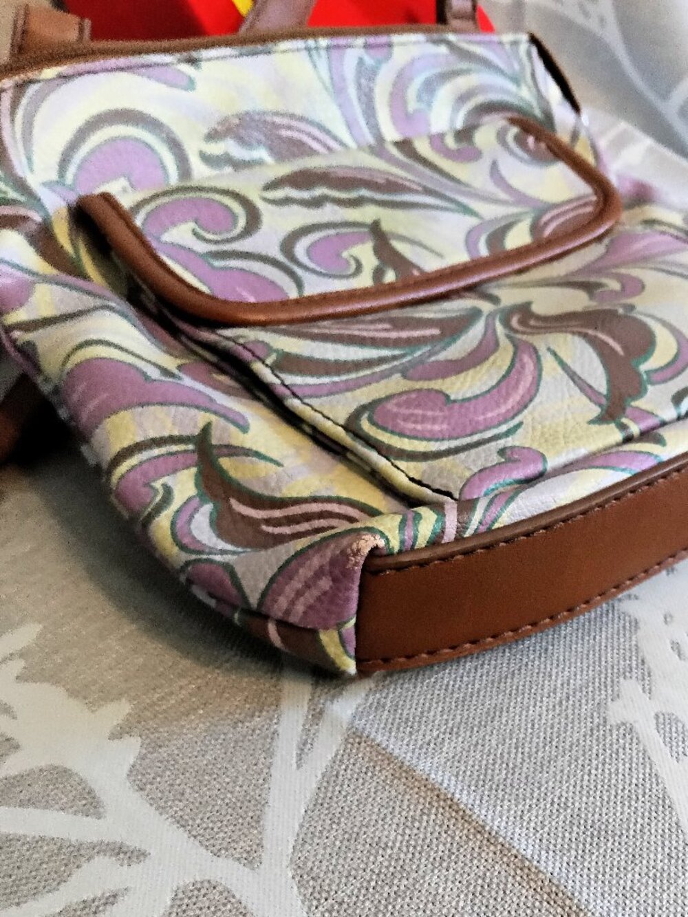 RELIC Boho Paisley Print Crossbody Bag | Adjustable Strap - Picture 11 of 14